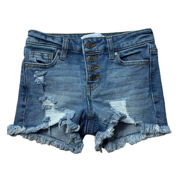 Celebrity Pink Girls Distressed Denim Shorts 8 Nwot - Picture 1 of 5